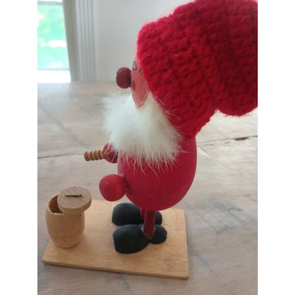 Vtg Swedish Nisse Tomte Santa with barrel Gnome Christmas Figurine Ljungstroms - Picture 6 of 7